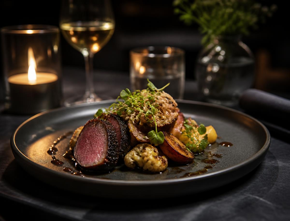 Plated seasonal dish